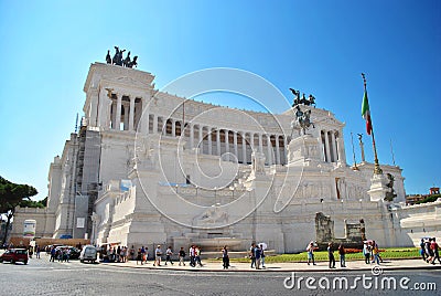 Monument to Victor Emmanuel II in Rome Editorial Stock Photo