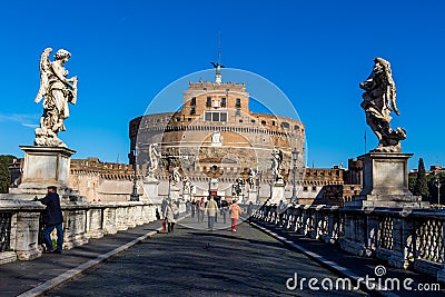 Italy, rome, castel sant angelo Editorial Stock Photo