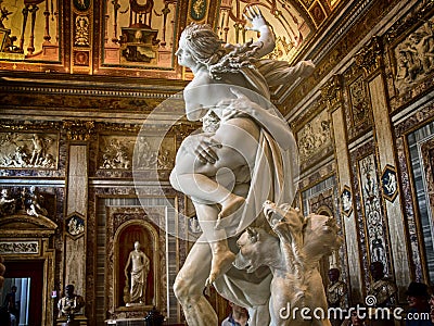 Italy,Rome, Galleria Borghese,The of Proserpina by Bernini,Detail 4 Editorial Stock Photo