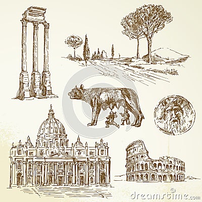 Italy - Rome Vector Illustration