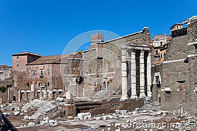 Italy. Rome. Ruins of a forum of Trajan Stock Photo