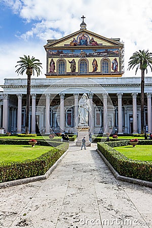 Italy, rome, san paolo fuori le mura Editorial Stock Photo