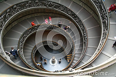 Italy. Rome. Vatican. A double spiral staircase Editorial Stock Photo