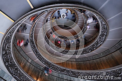 Italy. Rome Vatican museum. Double helix staircase Editorial Stock Photo