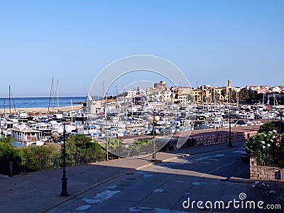 Italy, Sardinia, Portoscuso, view of the marine port Stock Photo
