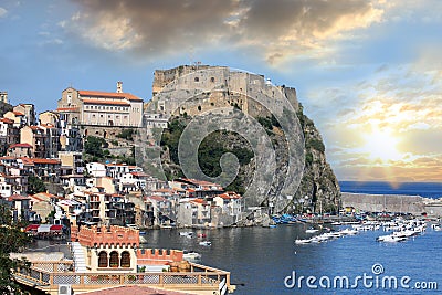 Italy.Scilla Castle, Calabria Stock Photo