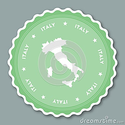 Italy sticker flat design. Vector Illustration