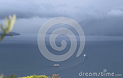 Italy. Tha views on the lage Lago di Garda. Stock Photo