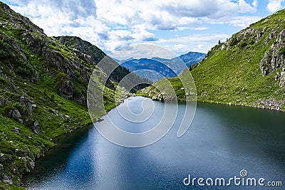 Superb view of the Brutto lake Stock Photo