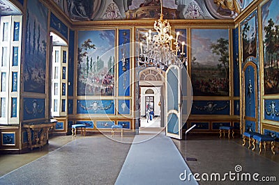 Italy Turin royal palace Stupinigi, waiting room - Hunt`s room Editorial Stock Photo