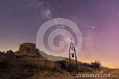 Italy Tuscany Grosseto, Mount Amiata Arcidosso, the milky way seen from the hermitage of Monte Labbro, David Lazzaretti Stock Photo