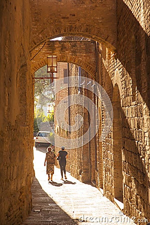 Italy,Tuscany, San Gimignano village Editorial Stock Photo