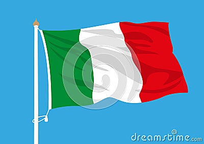 Italy flag waving Stock Photo
