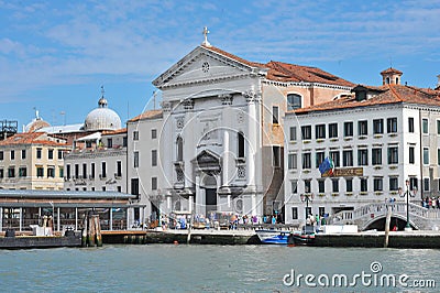 Italy, Venezia typical building facade on the Grand Canal Editorial Stock Photo