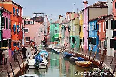 Italy, Venice: Burano Island Editorial Stock Photo