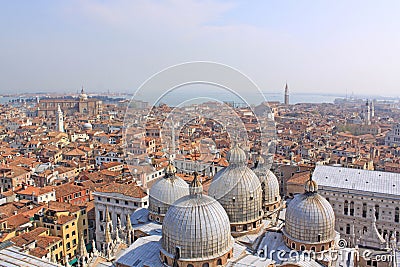 Italy. Venice. St Mark's Basilica. Domes Editorial Stock Photo
