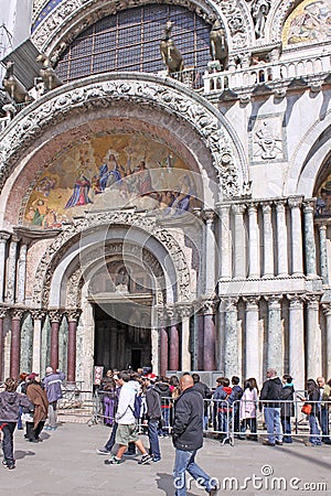 Italy. Venice. St Mark's Basilica. Editorial Stock Photo