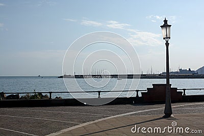 Italy : View Salerno seafront,Southern Italy,September 10,2020 Editorial Stock Photo