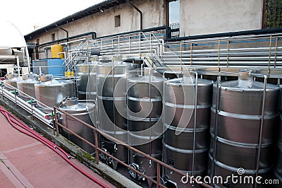 Italy: winemaking (franciacorta) Stock Photo