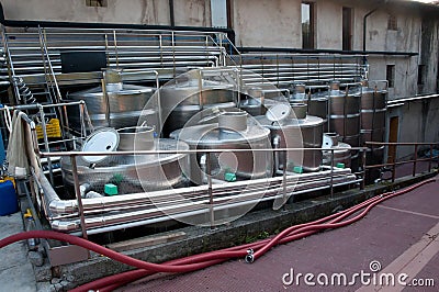 Italy: winemaking (franciacorta) Stock Photo