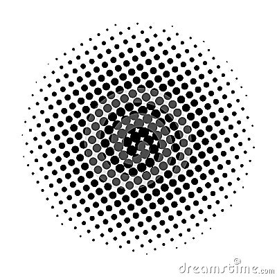 Item halftone circle, on a white background. Vector illustration for your design. Vector Illustration