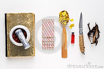 Items for magic, divination and other occultism Stock Photo