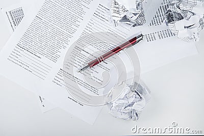 Items office worker on a desktop Stock Photo