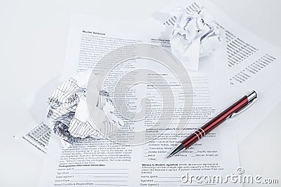 Items office worker on a desktop Stock Photo