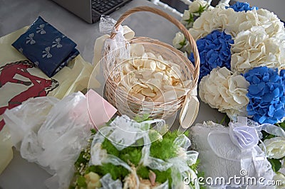 Items for wedding ceremony Stock Photo