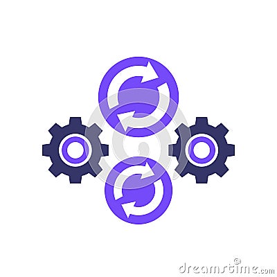 iteration icon on white, vector Vector Illustration