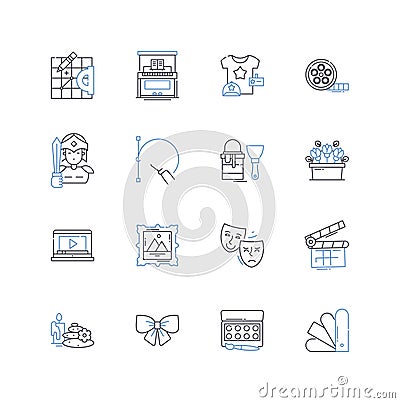 Iterative process line icons collection. Iteration, Feedback, Refinement, Evolution, Progress, Continuous, Trial vector Vector Illustration