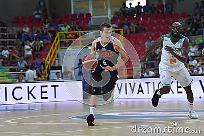 Iternational Basketball Teams Verona Basketball Cup - Russia Vs Senegal Editorial Stock Photo