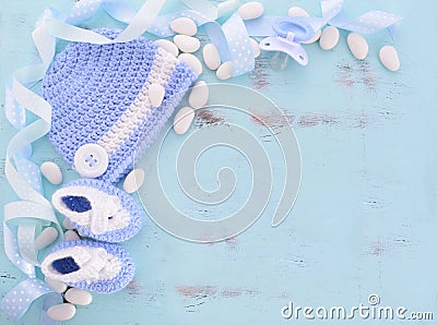 Its a Boy Baby Shower or Nursery background Stock Photo