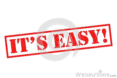 ITS EASY! Stock Photo