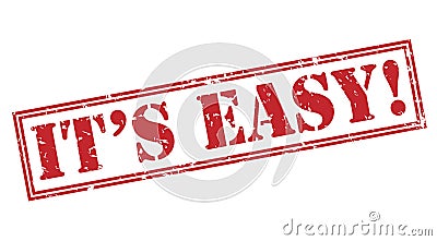 Its easy! red stamp Stock Photo