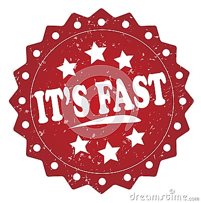 Its fast red stamp Stock Photo