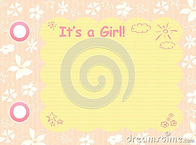 Its a girl template Stock Photo