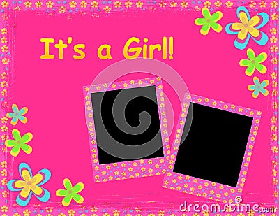 Its a girl template Stock Photo
