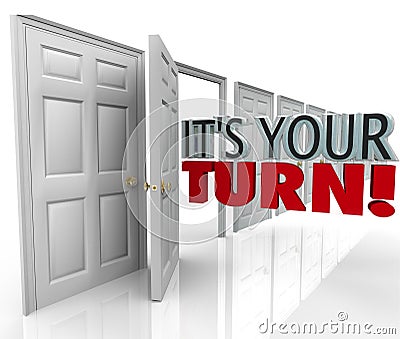 Its Your Turn Open Door Chance Opportunity Career Stock Photo
