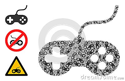 Recursion Playing Console Icon Itself Composition Vector Illustration