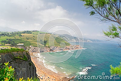 Zumaia coast, Pais Vasco Spain Stock Photo