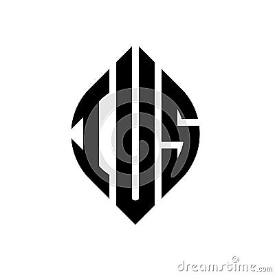 IUS circle letter logo design with circle and ellipse shape. IUS ellipse letters with typographic style. The three initials form a Vector Illustration