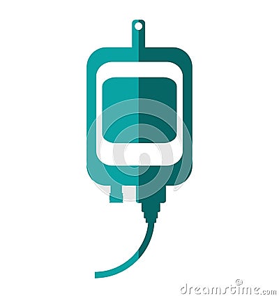 Iv bag medical isolated icon Vector Illustration