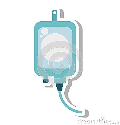 Iv bag medical isolated icon Vector Illustration