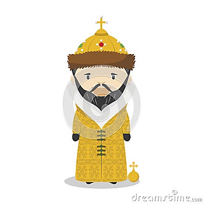 Ivan IV of Russia The Terrible cartoon character. Vector Illustration Vector Illustration