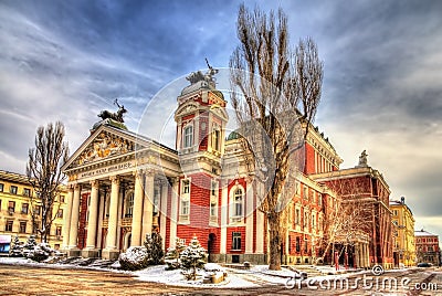 Ivan Vazov National Theatre in Sofia Stock Photo