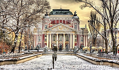 Ivan Vazov National Theatre in Sofia Stock Photo