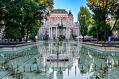 Ivan Vazov Theater in Sofia Editorial Stock Photo