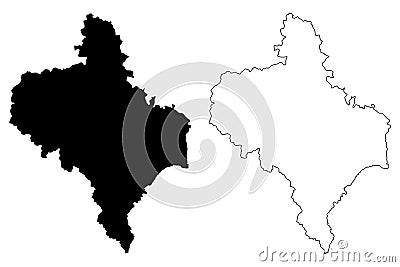 Ivano-Frankivsk Oblast map vector Vector Illustration