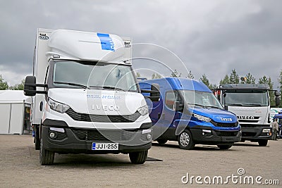 Iveco Vehicles at Finnmetko 2014 Editorial Stock Photo